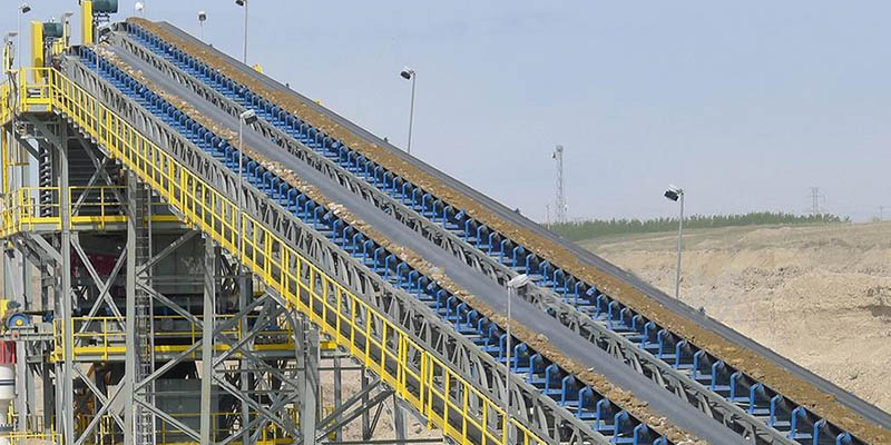 A belt conveyor is a continuous material handling system