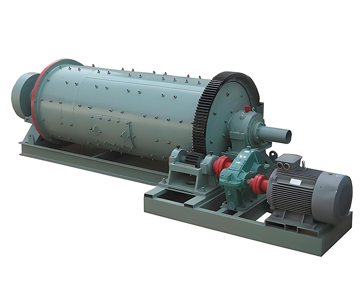 The cement ball mill is a horizontal cylindrical rotating device with external gear transmission.