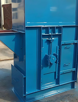 HL type centrifugal chain bucket elevator consists of moving parts, an upper lifting section equipped with a driving sprocket, a lower lifting section equipped with a tensioning wheel, an intermediate housing, a driving device and a check brake device.