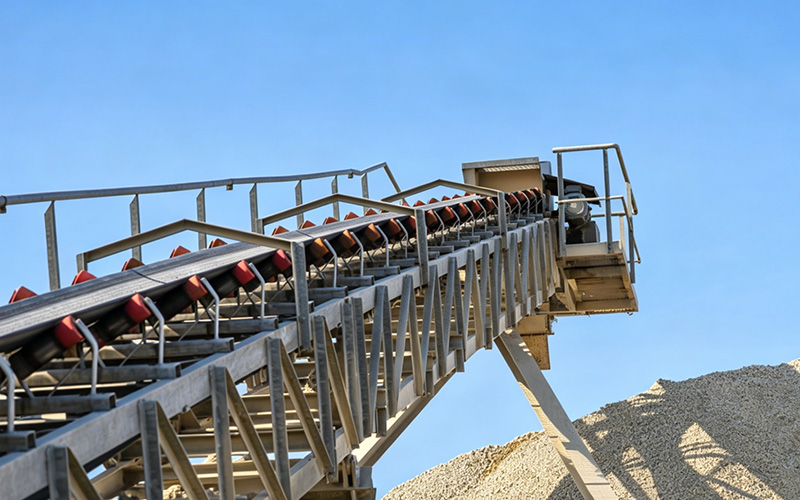 a rubber conveyor belt