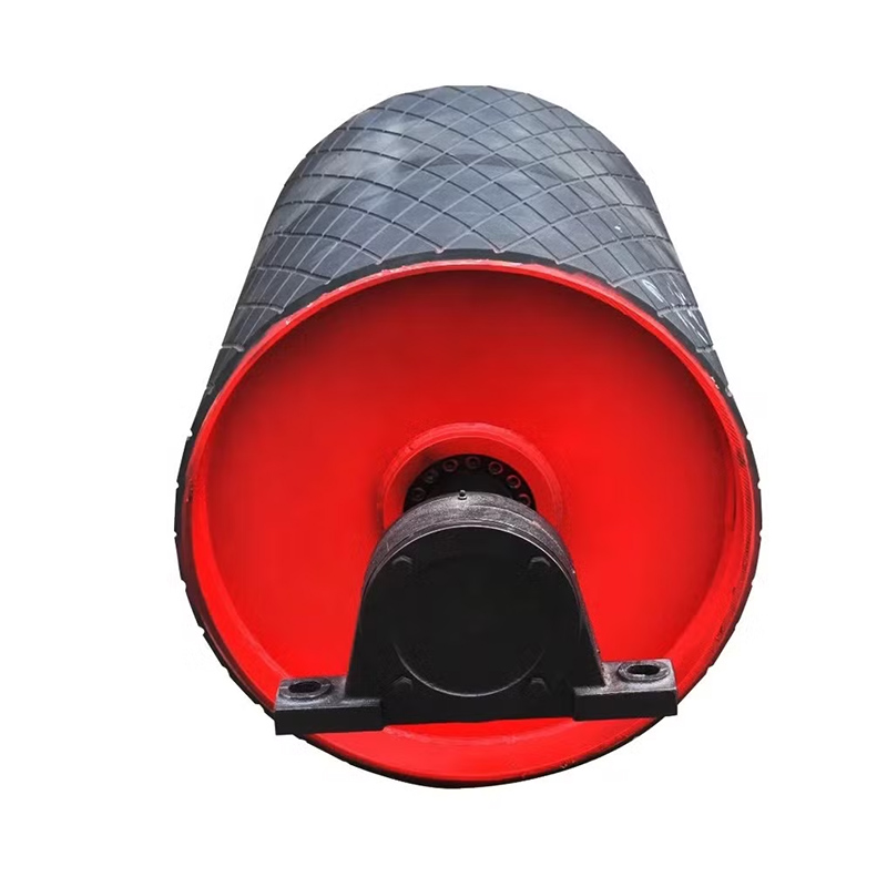 Heavy duty mine conveyor pulley
