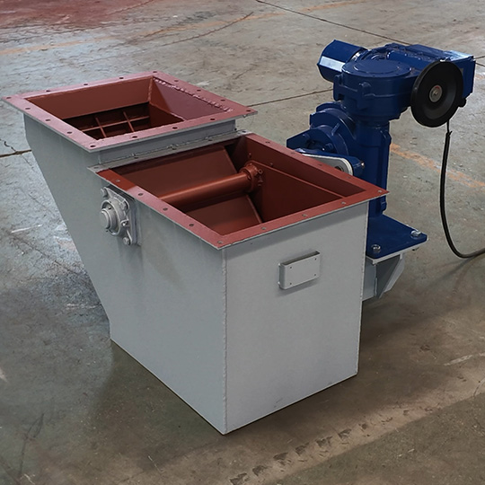 Electric Simplex Clamshell Gate, single‑blade arc sector gate for silo hopper bulk material discharge